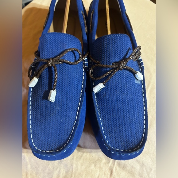 Blue Suede Men's Loafers Alfani men’s 11 *Brand New* - Picture 6 of 9